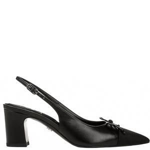 NEW SAM EDELMAN women willette slingback block heel in black leather
